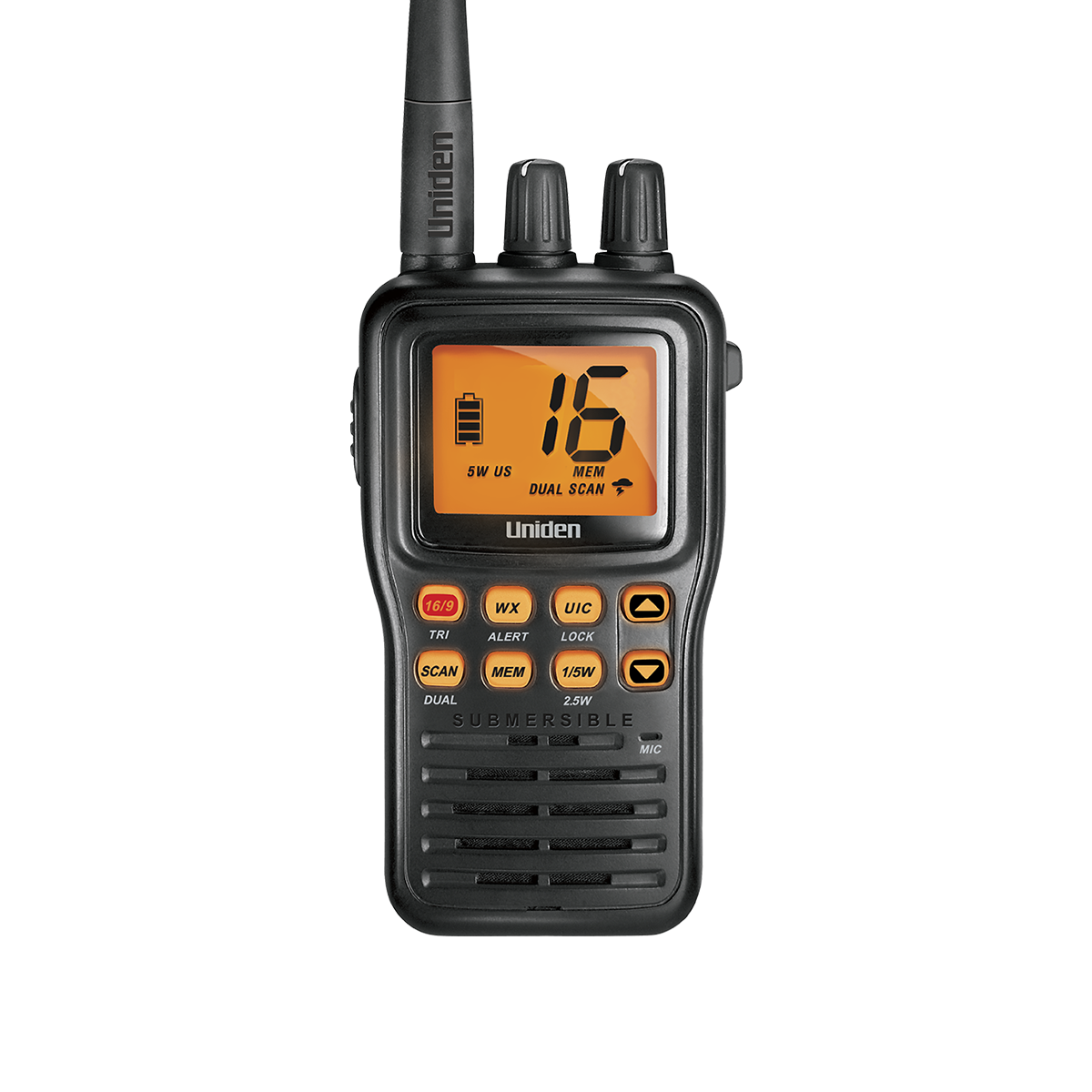 国際VHF Uniden MHS75 受信機 取扱説明書付き Uniden MHS75 Submersible Handheld Two-Way VHF Marine Radio