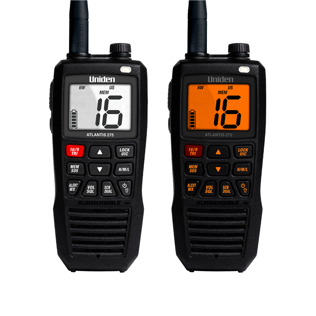 Atlantis 275 Handheld VHF Marine Radio – Uniden America Corporation