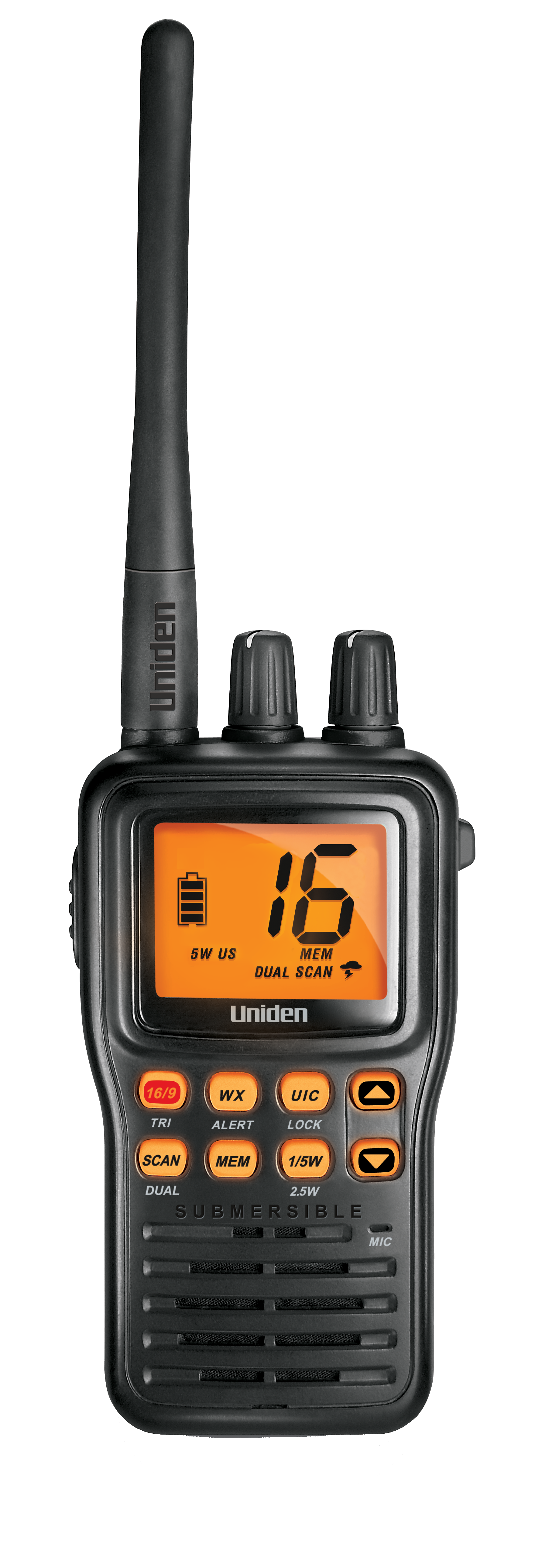 Uniden MHS75 Submersible Handheld Two-Way VHF Marine Radio – Uniden America  Corporation