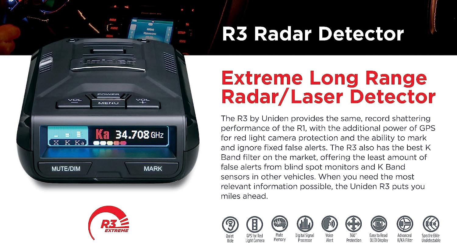Uniden R3 Radar Detector - Thumbnail 4