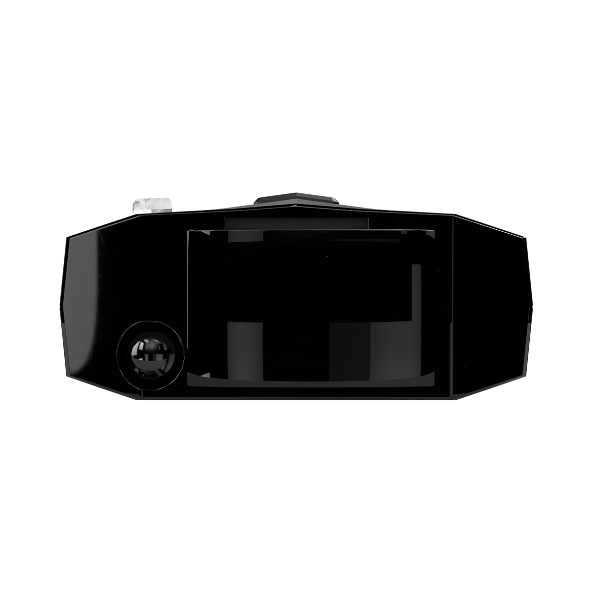 Rear close-up of Uniden R4w showing back ports and design details