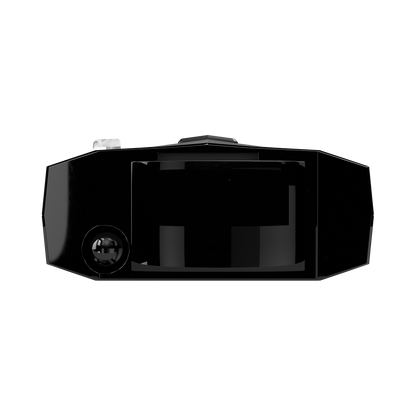 Rear close-up of Uniden R4w showing back ports and design details