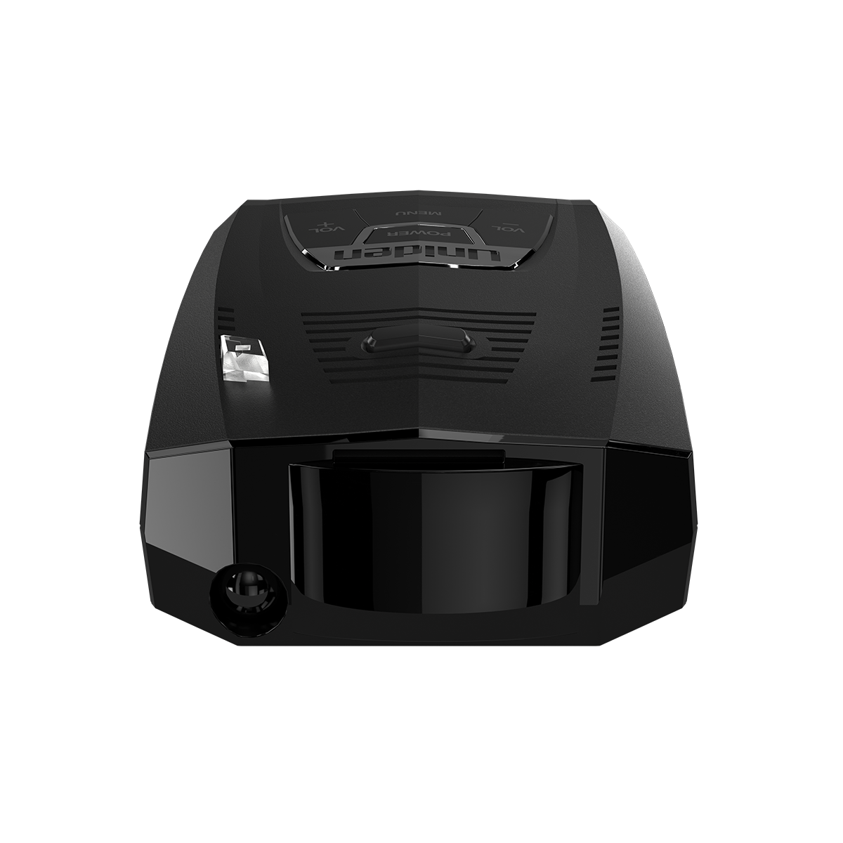 Top angled back view of Uniden R4w showing rear design and layout