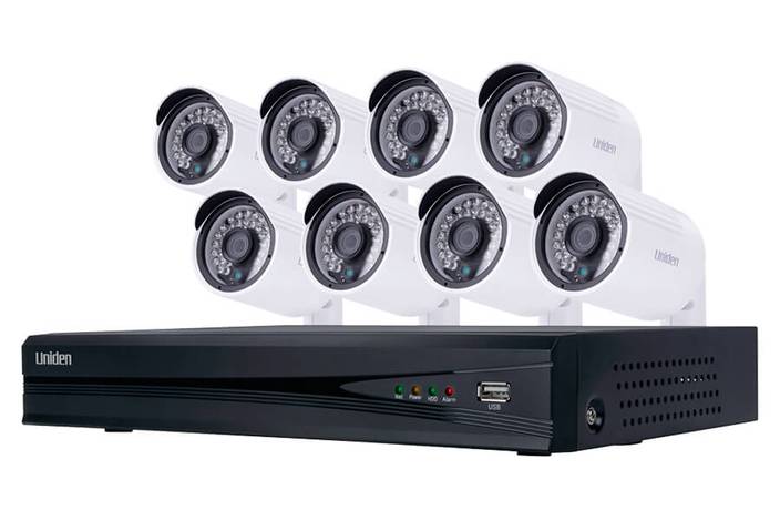 16 channel 8 camera 1080P wired security system UNVR165x8 security cameras uniden