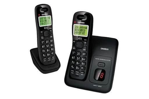 2 handset cordless answering system D1384-2BK cordless phones uniden