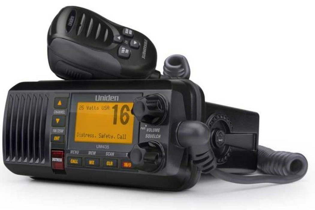 UM435BK Fixed Mount 25W VHF Marine Radio (Black) — Uniden America  Corporation