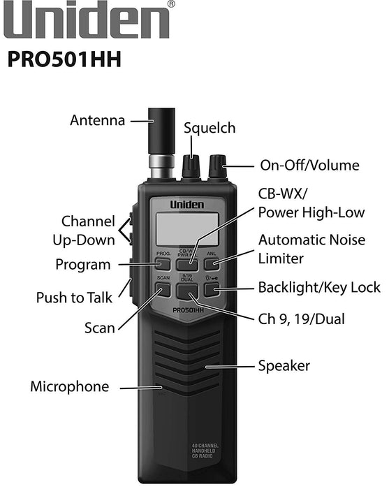 PRO501HH Handheld CB Radio
