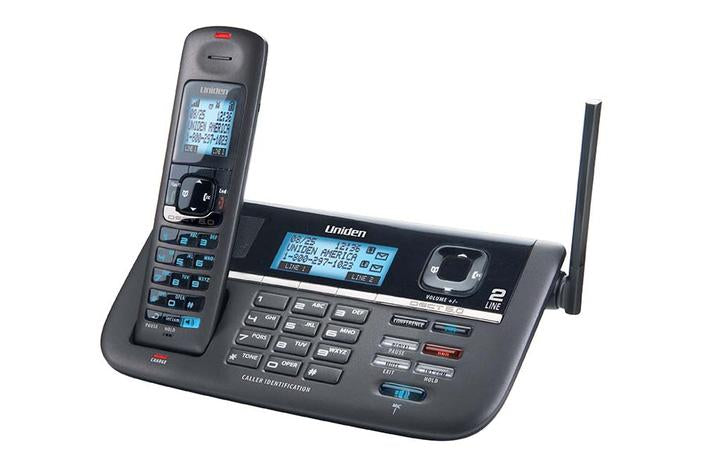 6.0 2 line interference free cordless phone DECT4066 business phones uniden