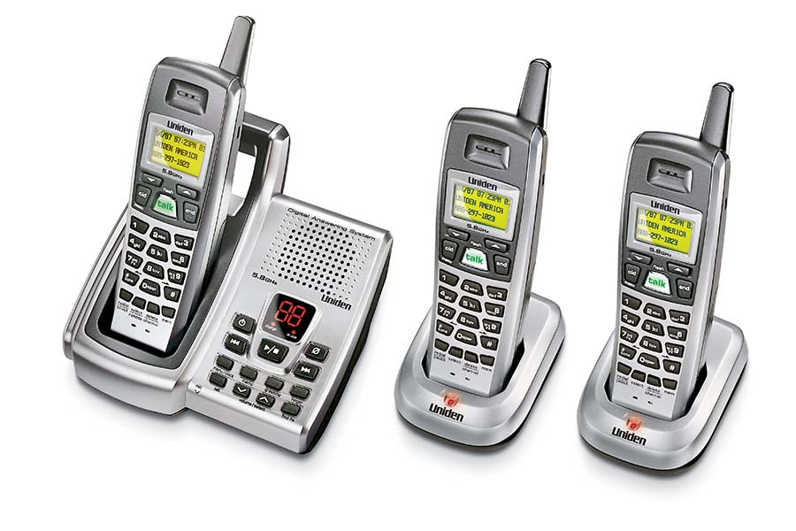5.8 GHz Extended Range Cordless Phone & Answering System - 2 Extra Han —  Uniden America Corporation