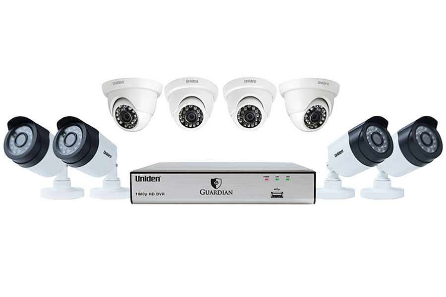 8 Channel 8 Cam 1080p Wired Security System 100' Night Vision 2TB HD