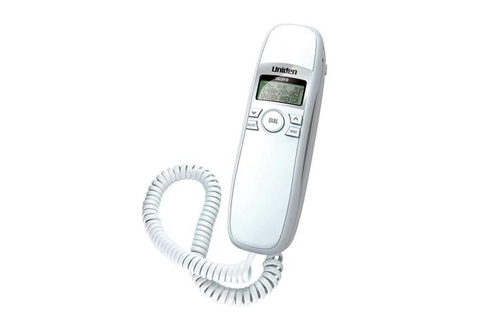 Slimline Caller ID Corded Phone (White) — Uniden America Corporation