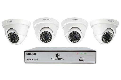 4 Channel 4 Cam 1080p Wired Security System 100' Night Vision 500GB HDD