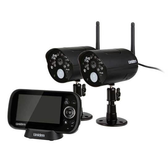 Wireless VGA Security System with 2 x Outdoor Cameras + 4" Monitor — Uniden  America Corporation